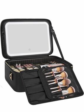 Relavel Travel Makeup Bag With LED Mirror